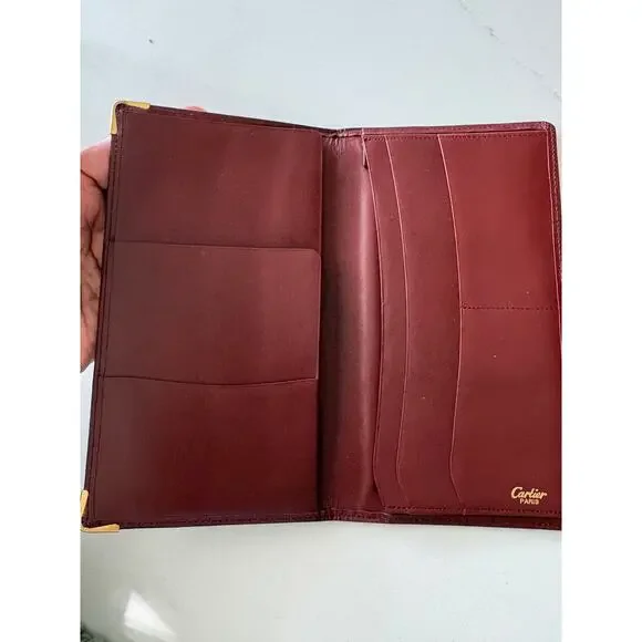 Cartier Paris Must de Cartier Burgundy Leather Long Wallet - Picture 4 of 10